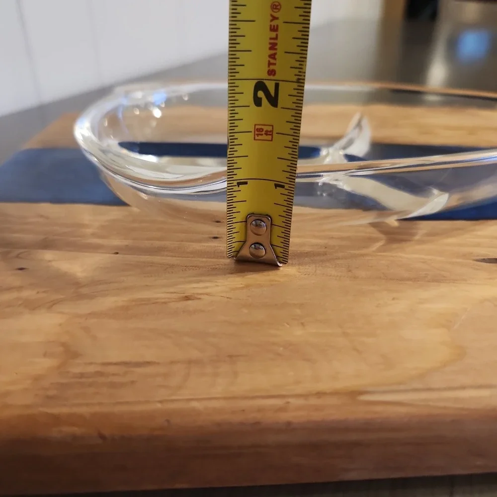 Vintage Mid-Century Modern Boomerang Divided Serving Relish Glass Dish Clear